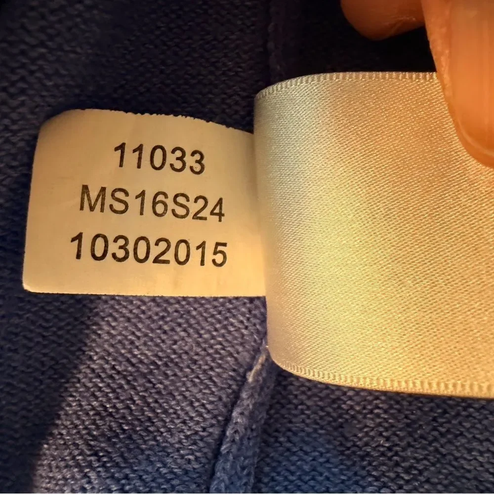 Peter Millar Blue Silk Cotton Cashmere V-Neck Pullover Lightweight Sweater XXL